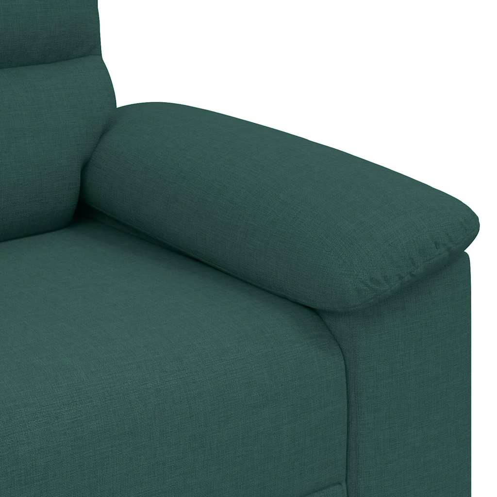 vidaXL Sofa 2-osobowa, ciemnozielona, 180x81x84 cm, tkaniną