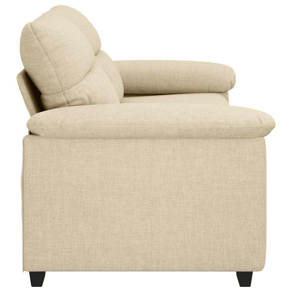 vidaXL Sofa 2-osobowa, kremowa, 180x81x84 cm, tkaniną