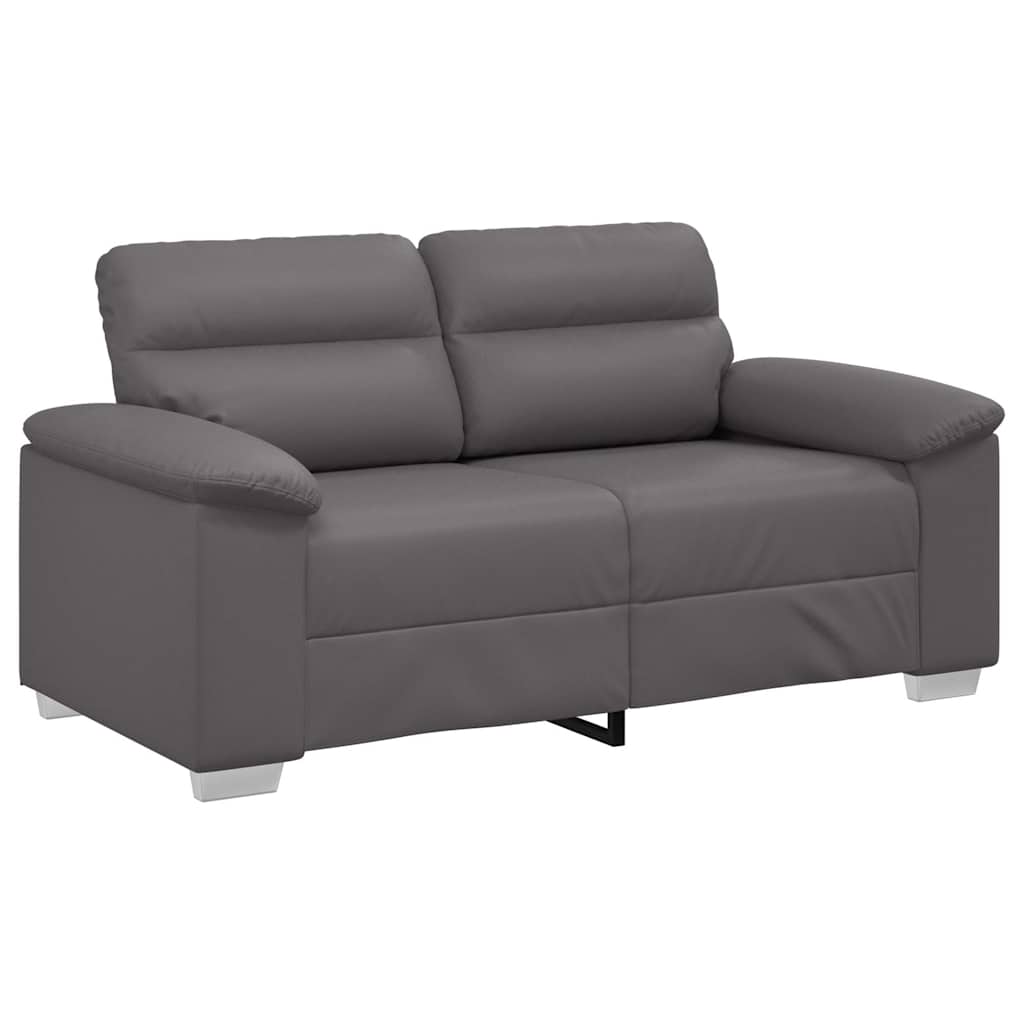 vidaXL Sofa 2-osobowa szara 160x81x84 cm skóra ekologiczna