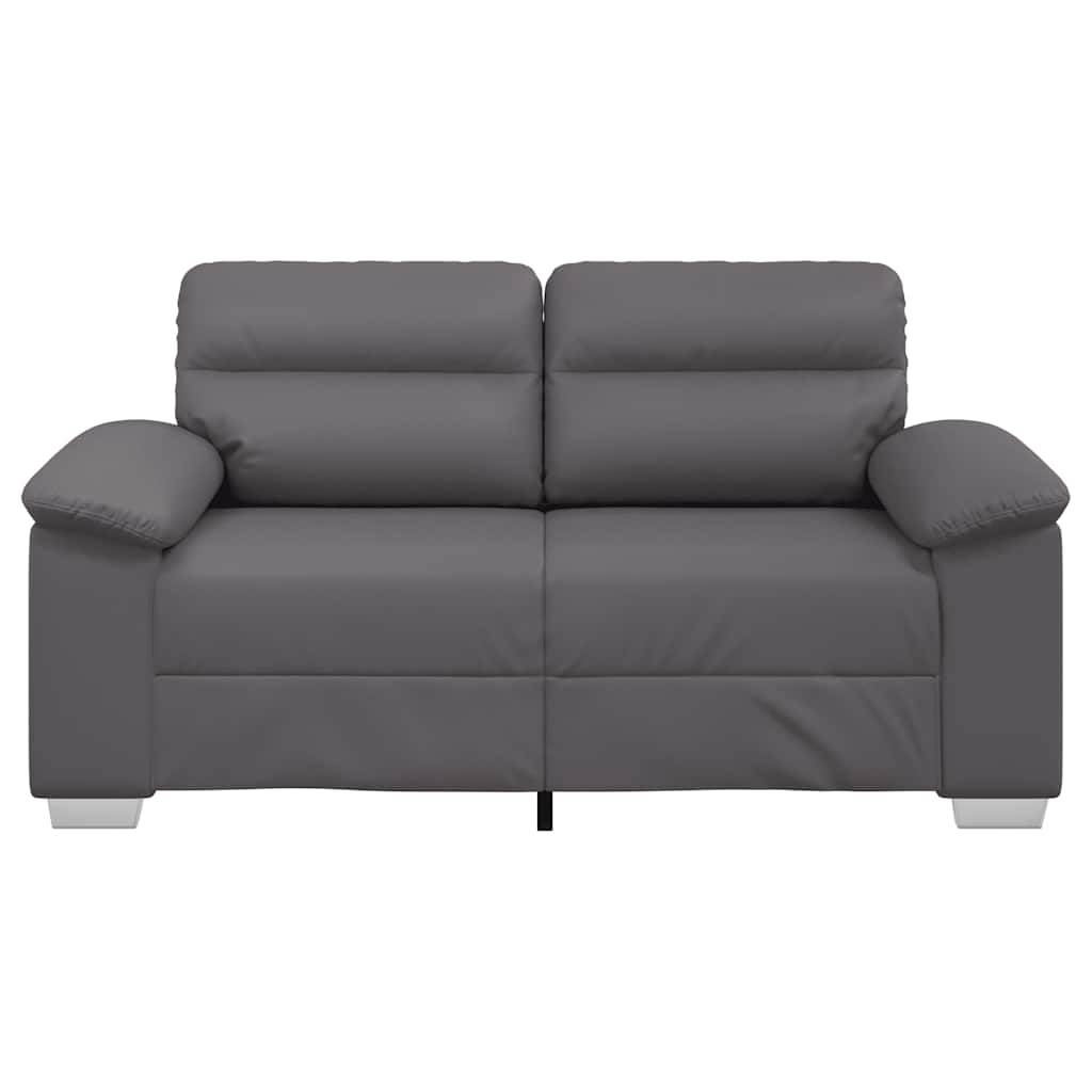 vidaXL Sofa 2-osobowa szara 160x81x84 cm skóra ekologiczna