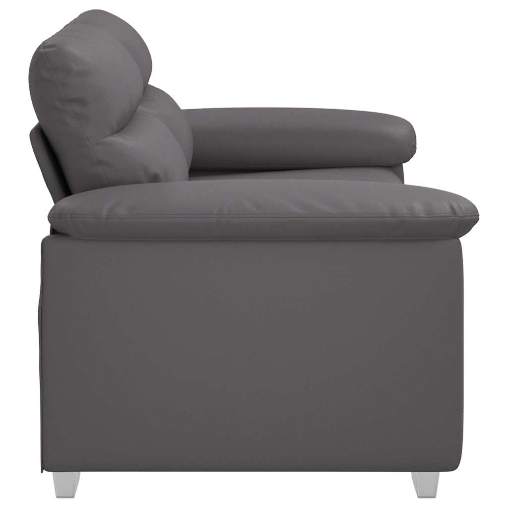 vidaXL Sofa 2-osobowa szara 160x81x84 cm skóra ekologiczna