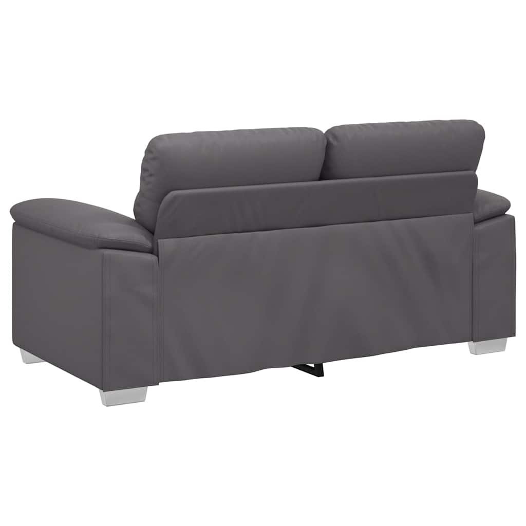 vidaXL Sofa 2-osobowa szara 160x81x84 cm skóra ekologiczna