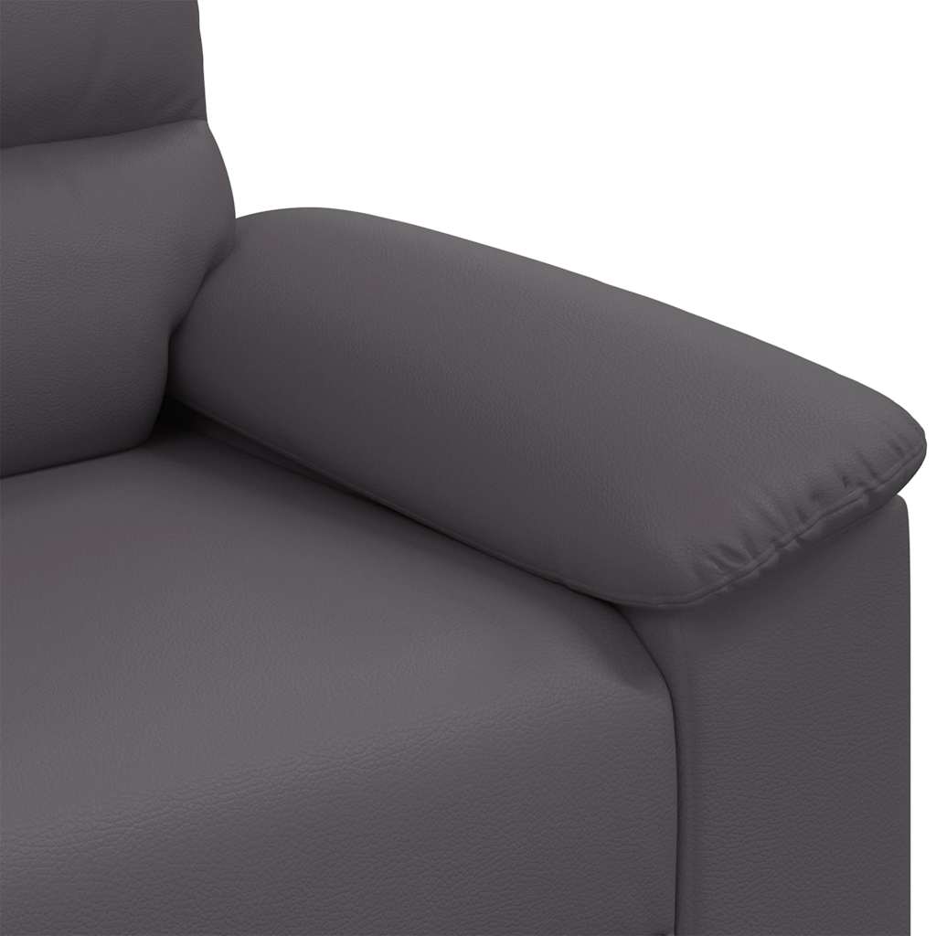 vidaXL Sofa 2-osobowa szara 160x81x84 cm skóra ekologiczna