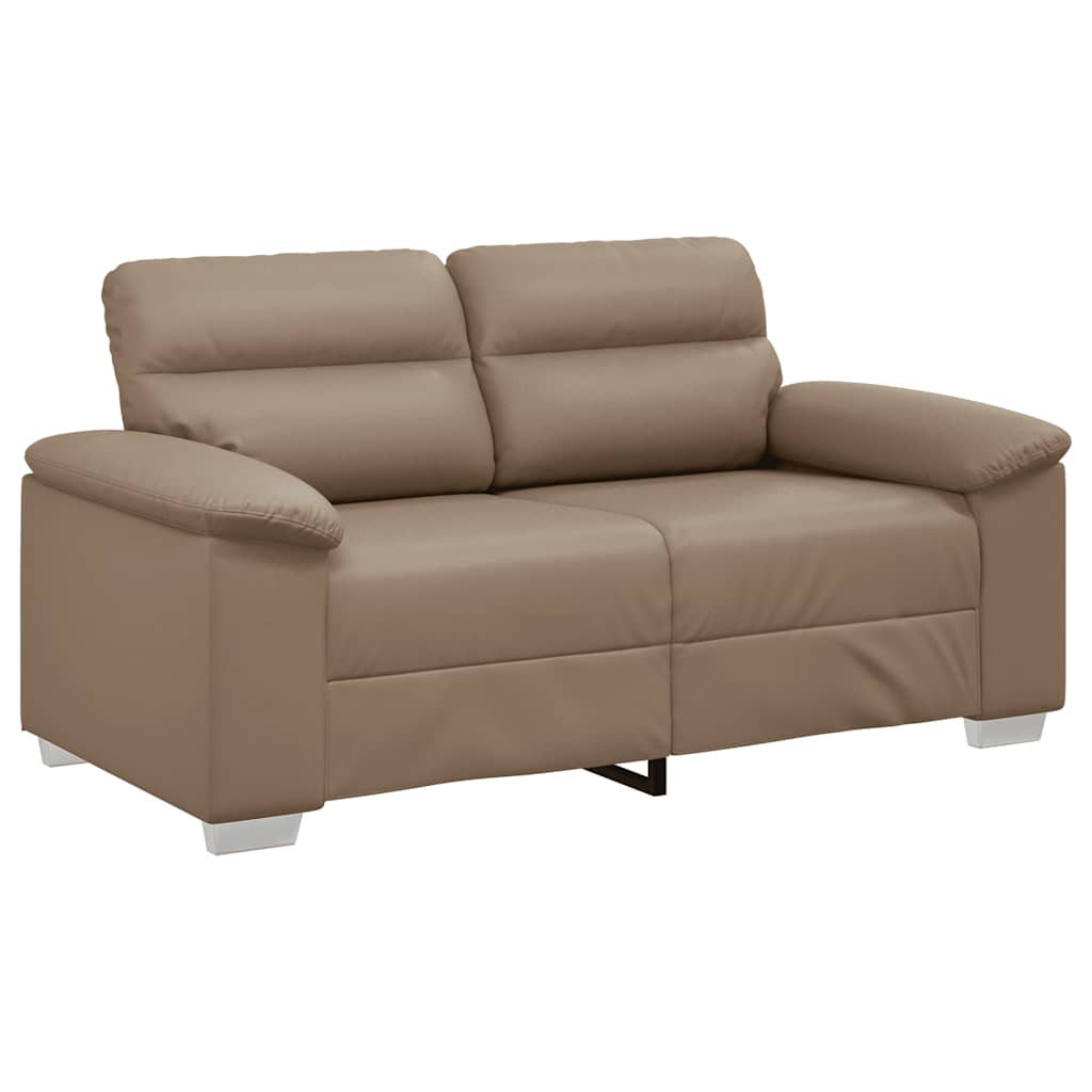 vidaXL 2-osobowa sofa Cappuccino 160x81x84 cm ze skóry ekologicznej