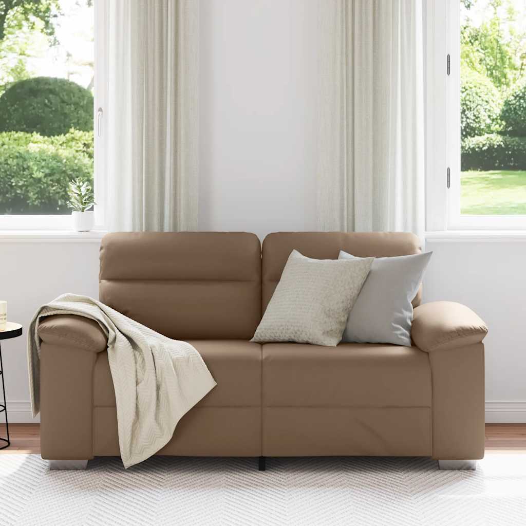 vidaXL 2-osobowa sofa Cappuccino 160x81x84 cm ze skóry ekologicznej
