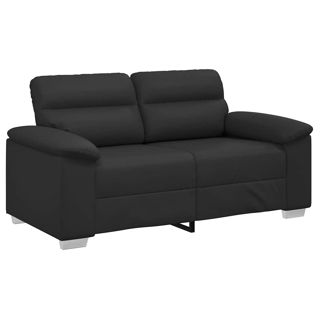 vidaXL Sofa 2-osobowa czarna 160x81x84 cm ze skóry ekologicznej