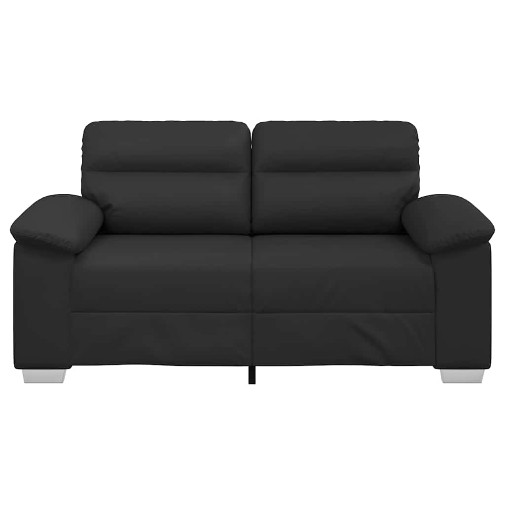 vidaXL Sofa 2-osobowa czarna 160x81x84 cm ze skóry ekologicznej