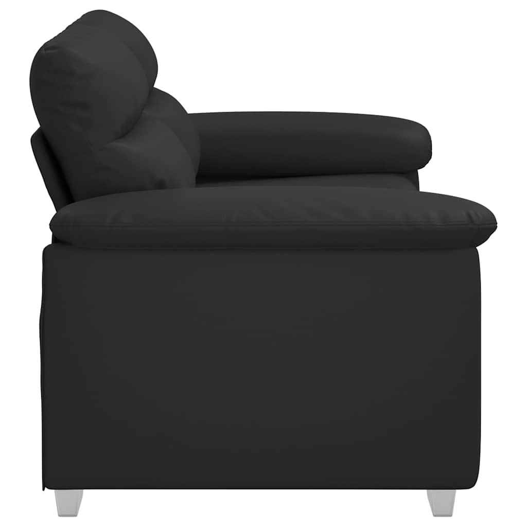 vidaXL Sofa 2-osobowa czarna 160x81x84 cm ze skóry ekologicznej