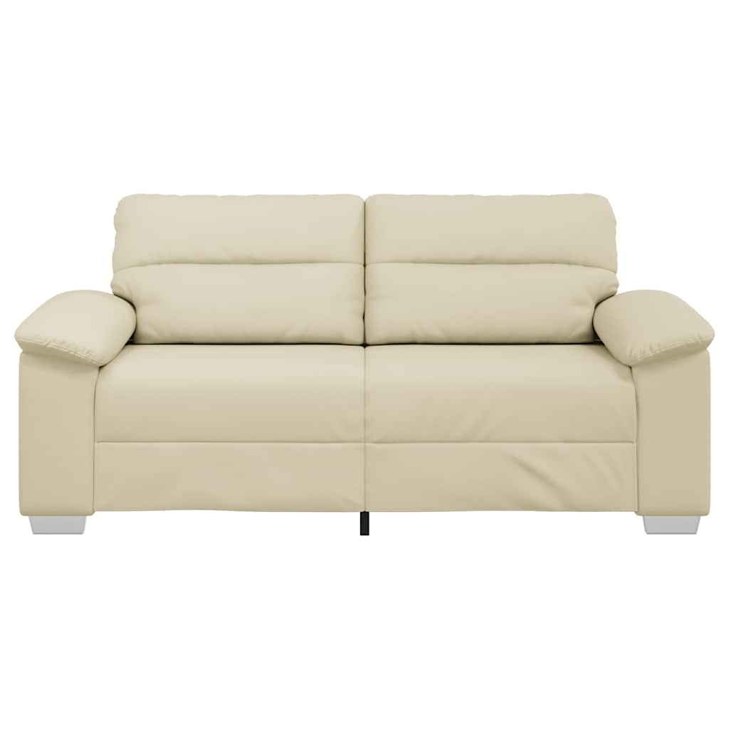vidaXL Sofa 2-osobowa kremowa 180x81x84 cm ze skóry ekologicznej