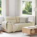vidaXL Sofa 2-osobowa kremowa 180x81x84 cm ze skóry ekologicznej