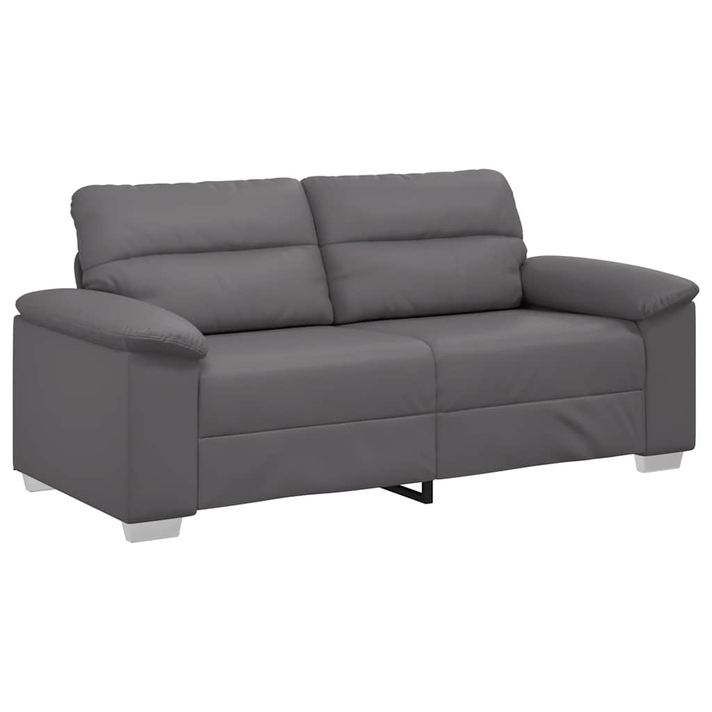 vidaXL Sofa 2-osobowa szara 180x81x84 cm skóra ekologiczna