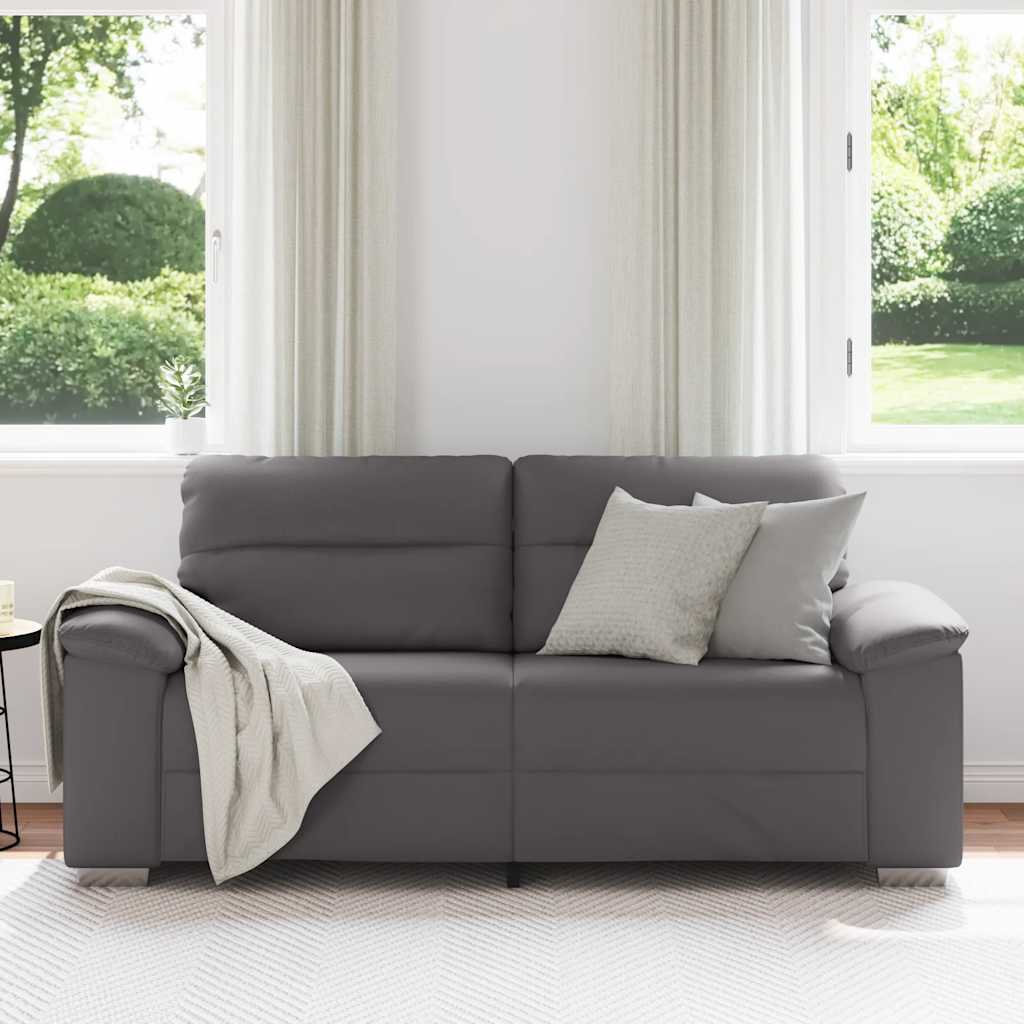 vidaXL Sofa 2-osobowa szara 180x81x84 cm skóra ekologiczna