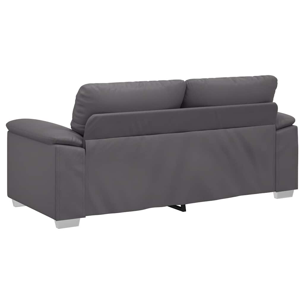 vidaXL Sofa 2-osobowa szara 180x81x84 cm skóra ekologiczna