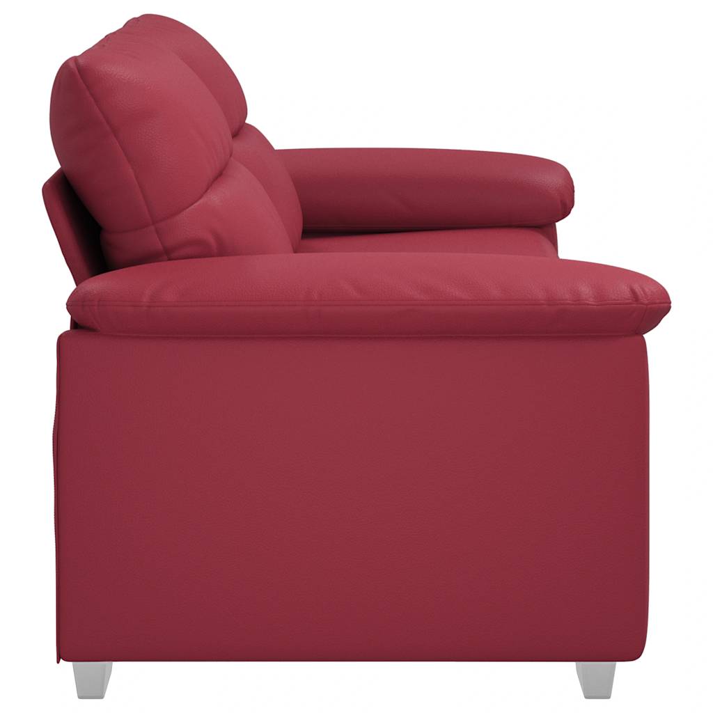 vidaXL Sofa 2-osobowa w kolorze czerwonego wina 180x81x84 cm, skóra ekologiczna