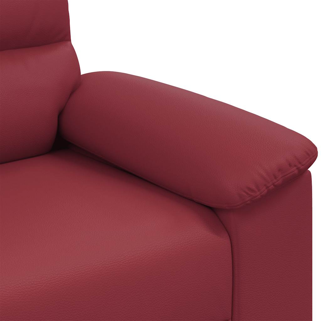 vidaXL Sofa 2-osobowa w kolorze czerwonego wina 180x81x84 cm, skóra ekologiczna