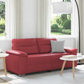 vidaXL Sofa 2-osobowa w kolorze czerwonego wina 180x81x84 cm, skóra ekologiczna