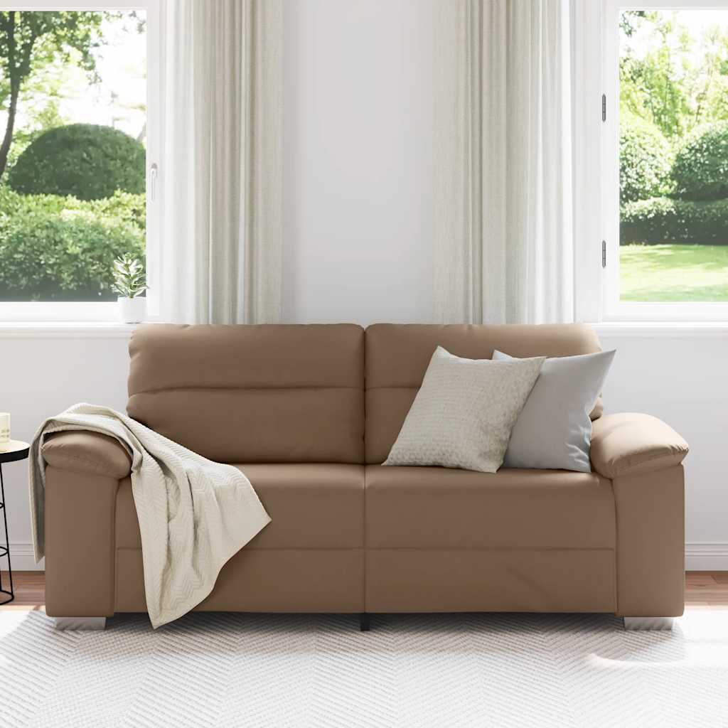 vidaXL 2-osobowa sofa Cappuccino 180x81x84 cm ze skóry ekologicznej