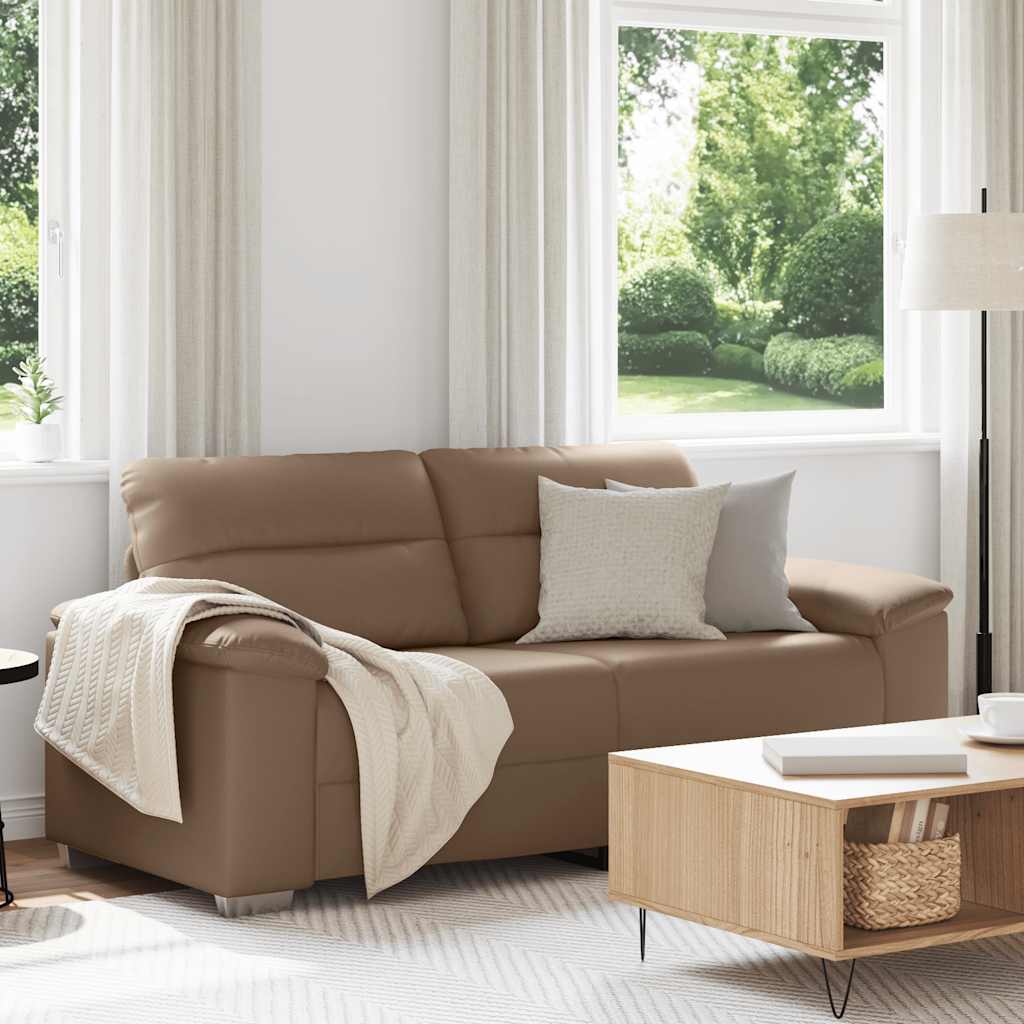 vidaXL 2-osobowa sofa Cappuccino 180x81x84 cm ze skóry ekologicznej