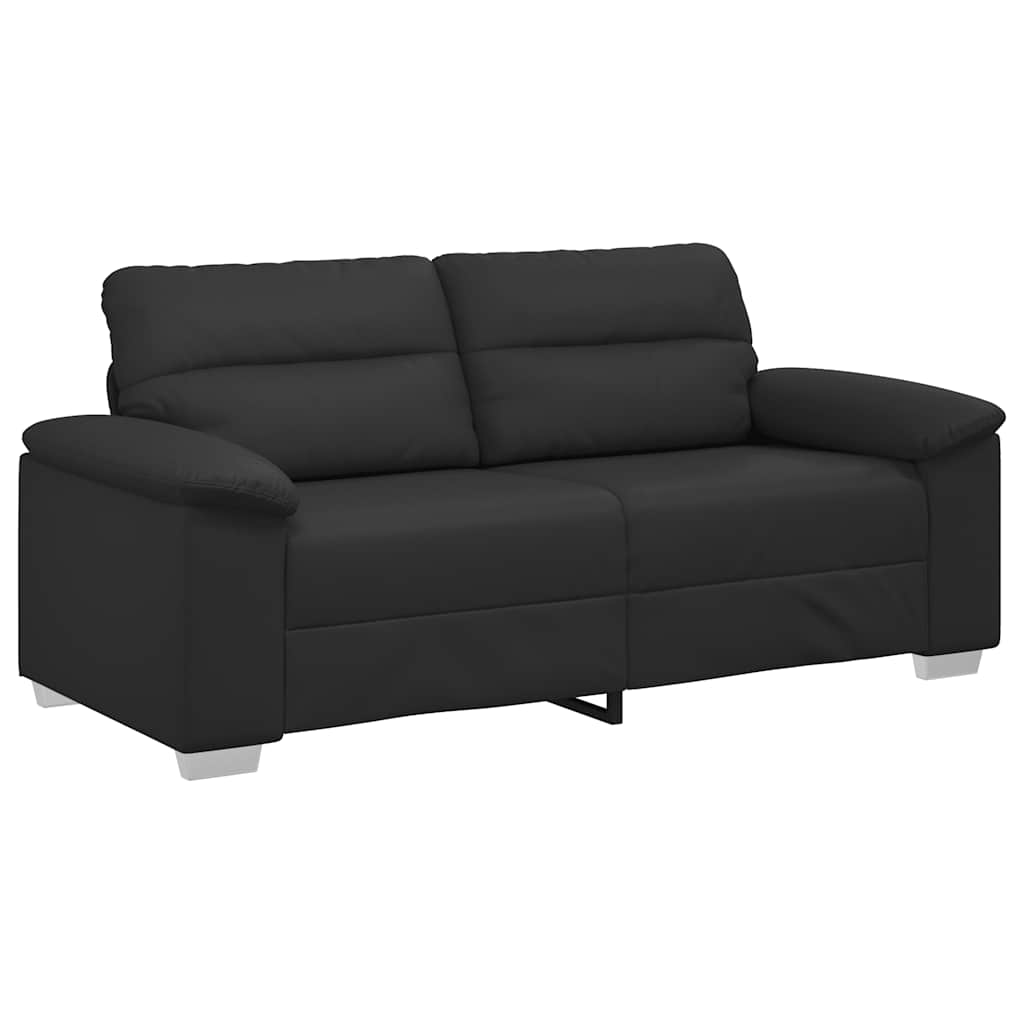 vidaXL Sofa 2-osobowa czarna 180x81x84 cm ze skóry ekologicznej
