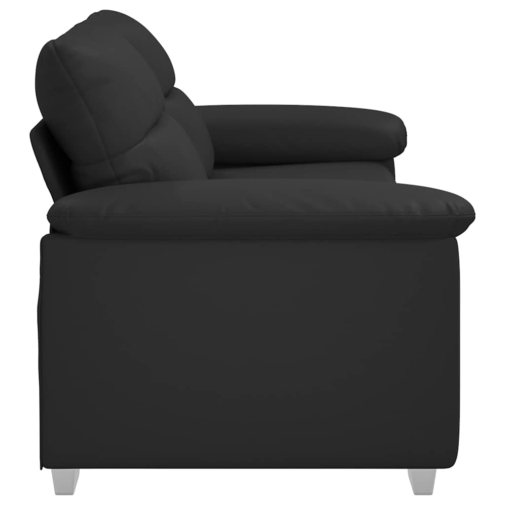 vidaXL Sofa 2-osobowa czarna 180x81x84 cm ze skóry ekologicznej