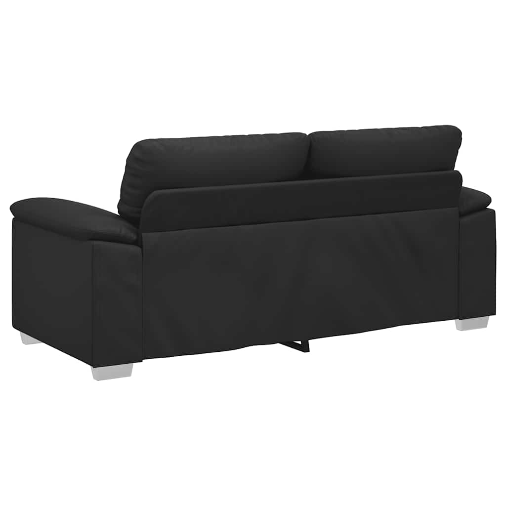 vidaXL Sofa 2-osobowa czarna 180x81x84 cm ze skóry ekologicznej