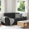 vidaXL Sofa 2-osobowa czarna 180x81x84 cm ze skóry ekologicznej