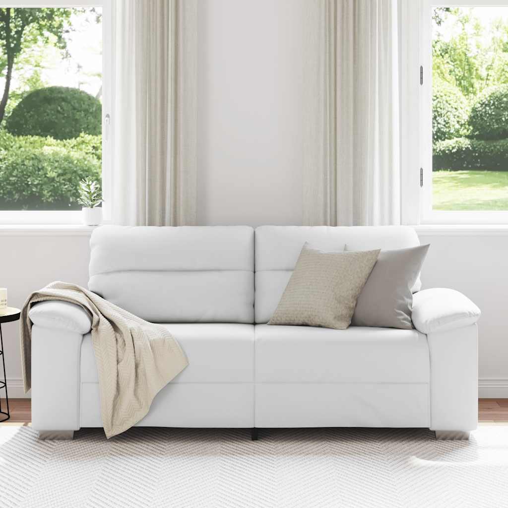 vidaXL Sofa 2-osobowa biała 180x81x84 cm ze skóry ekologicznej