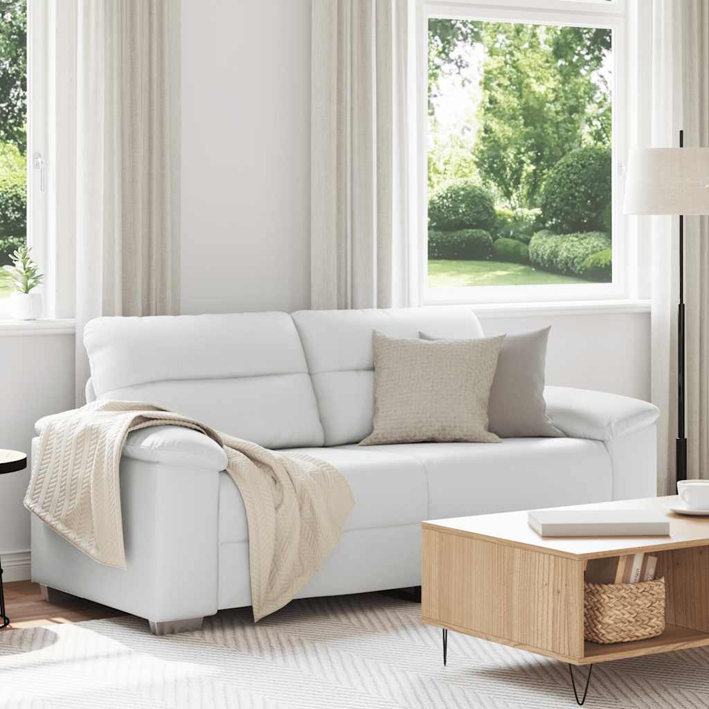 vidaXL Sofa 2-osobowa biała 180x81x84 cm ze skóry ekologicznej