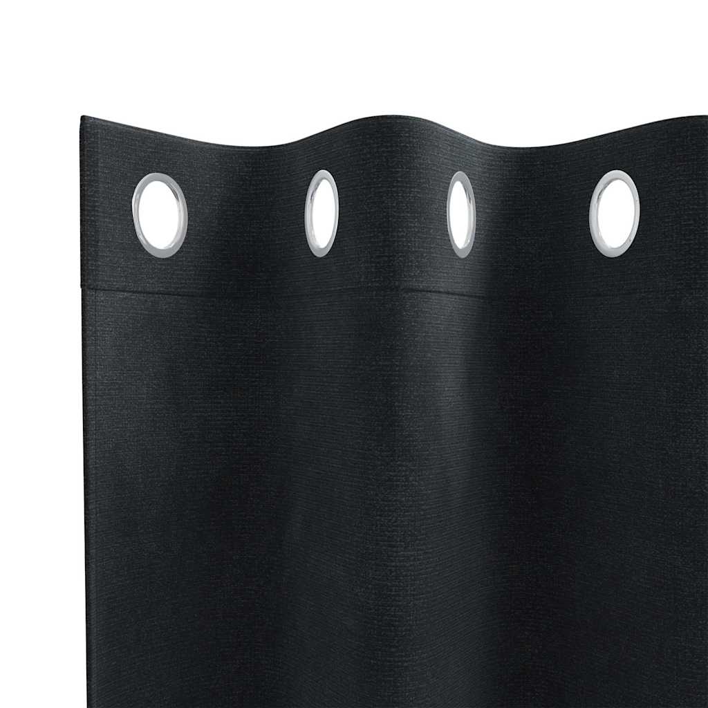 vidaXL Zasłony zaciemniające 2 pcs Czarny 140 x 140 cm Aksamit