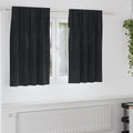 vidaXL Zasłony zaciemniające 2 pcs Czarny 140 x 140 cm Aksamit