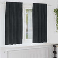 vidaXL Zasłony zaciemniające 2 pcs Czarny 140 x 175 cm Aksamit