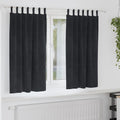 vidaXL Zasłony zaciemniające 2 pcs Czarny 140 x 175 cm Aksamit