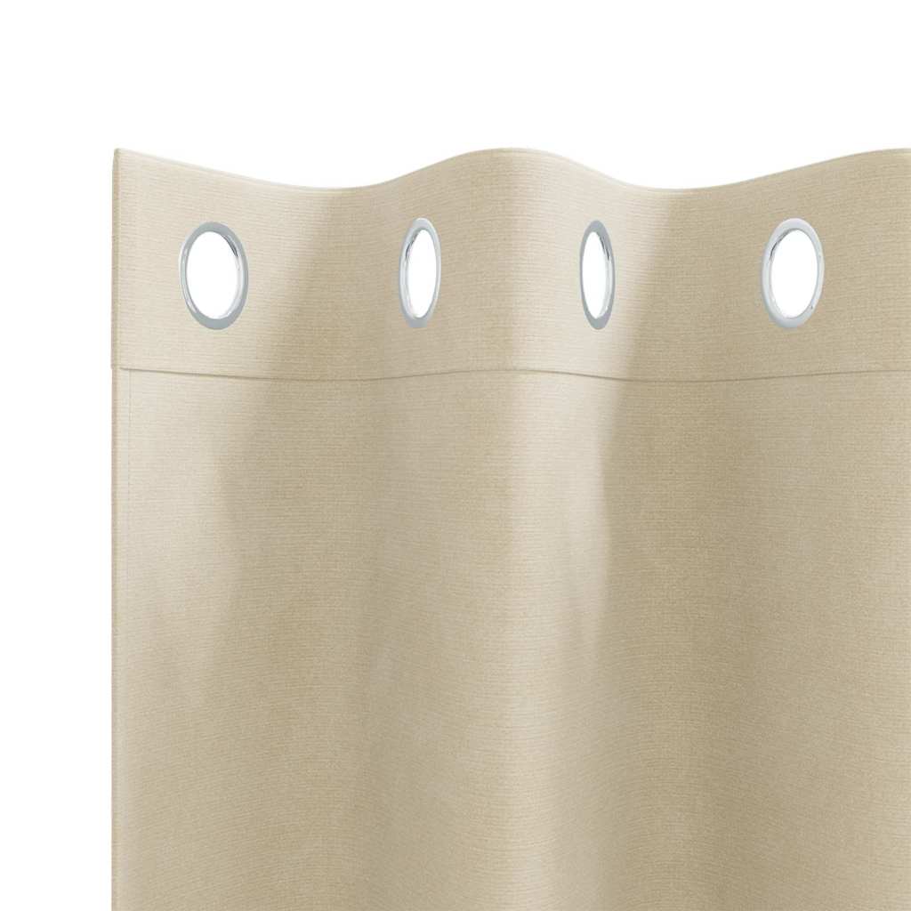 vidaXL Zasłony zaciemniające 2 pcs Kremowy 140 x 175 cm Aksamit