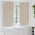 vidaXL Zasłony zaciemniające 2 pcs Kremowy 140 x 175 cm Aksamit