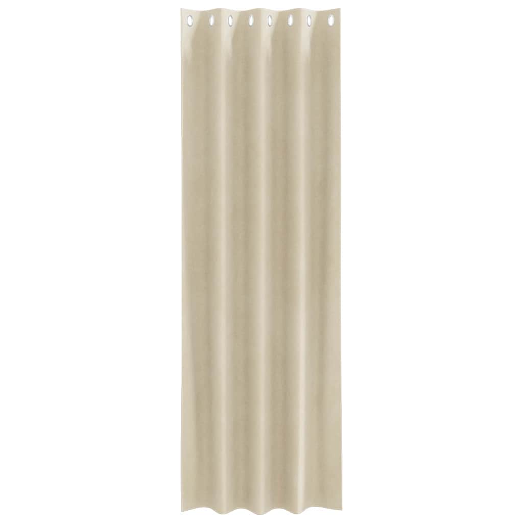 vidaXL Zasłony zaciemniające 2 pcs Kremowy 140 x 225 cm Aksamit