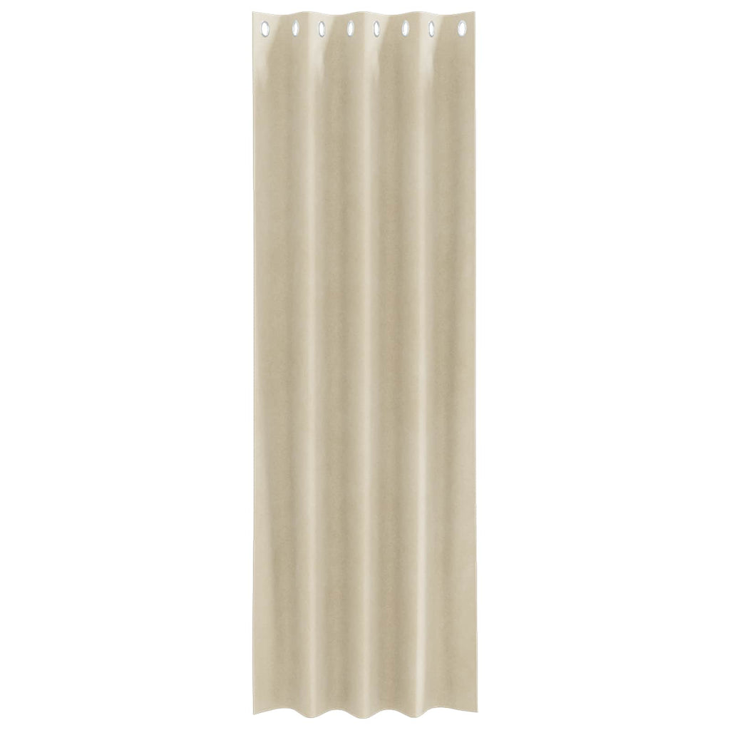 vidaXL Zasłony zaciemniające 2 pcs Kremowy 140 x 245 cm Aksamit