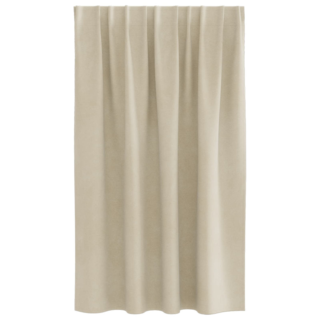 vidaXL Zasłony zaciemniające 2 pcs Kremowy 140 x 140 cm Aksamit
