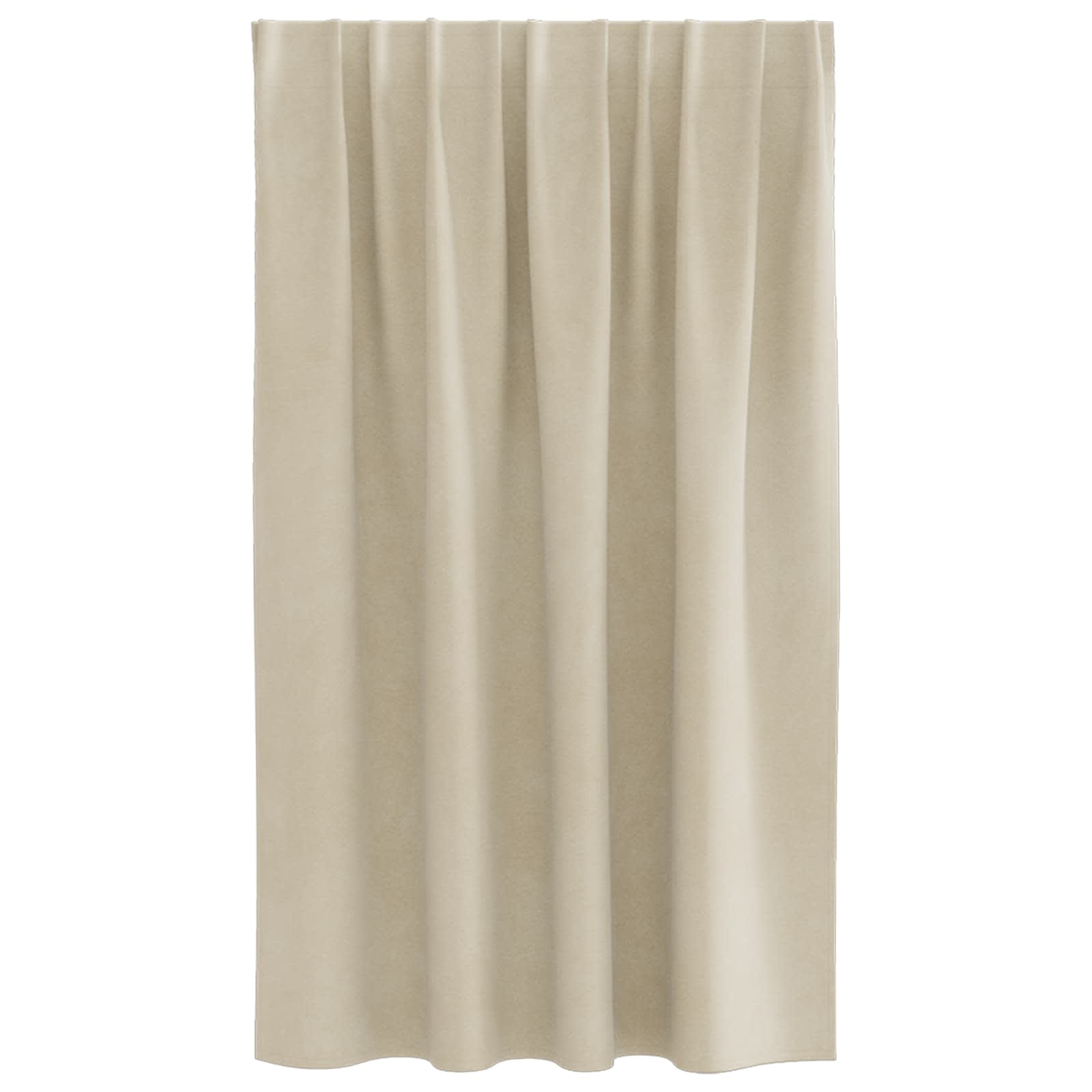 vidaXL Zasłony zaciemniające 2 pcs Kremowy 140 x 140 cm Aksamit