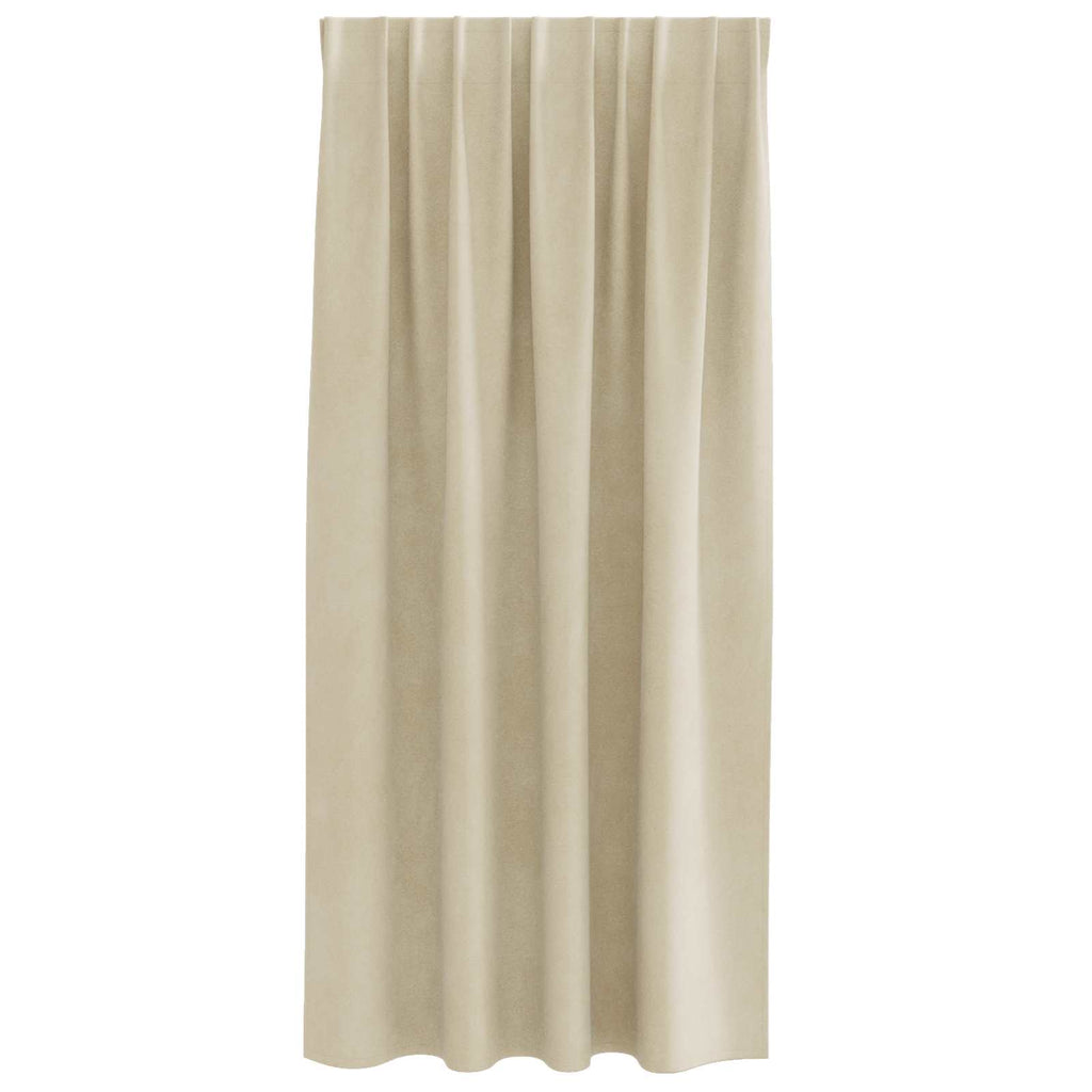 vidaXL Zasłony zaciemniające 2 pcs Kremowy 140 x 175 cm Aksamit
