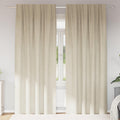 vidaXL Zasłony zaciemniające 2 pcs Kremowy 140 x 260 cm Aksamit