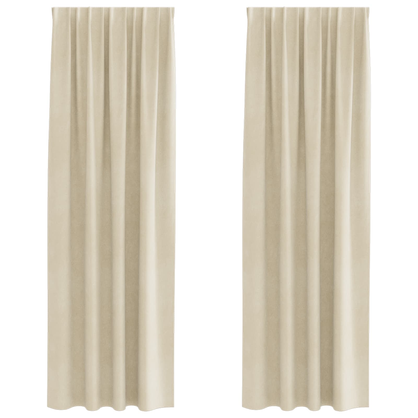 vidaXL Zasłony zaciemniające 2 pcs Kremowy 140 x 260 cm Aksamit
