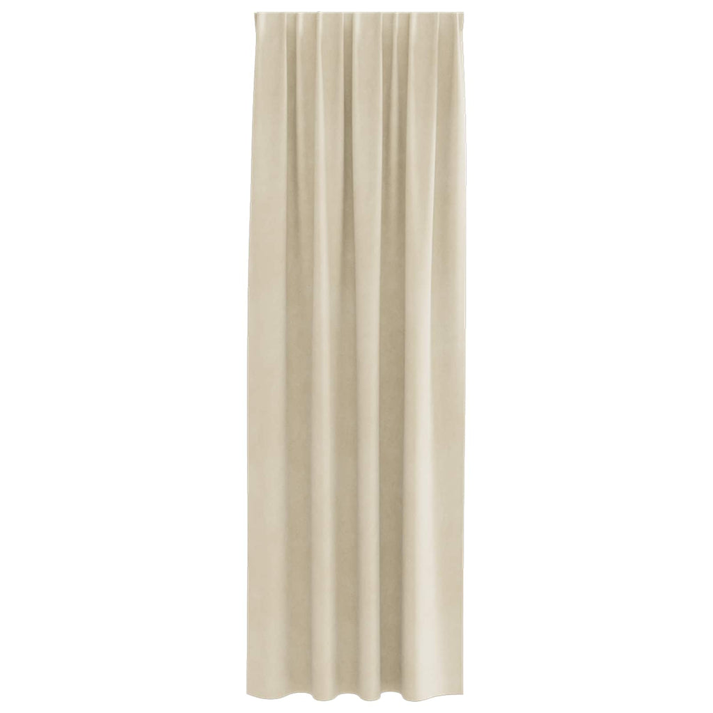 vidaXL Zasłony zaciemniające 2 pcs Kremowy 140 x 260 cm Aksamit