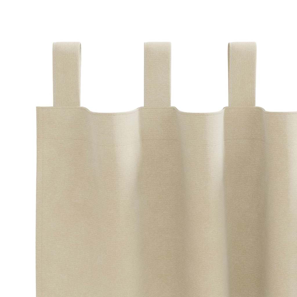 vidaXL Zasłony zaciemniające 2 pcs Kremowy 140 x 140 cm Aksamit