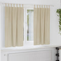 vidaXL Zasłony zaciemniające 2 pcs Kremowy 140 x 175 cm Aksamit