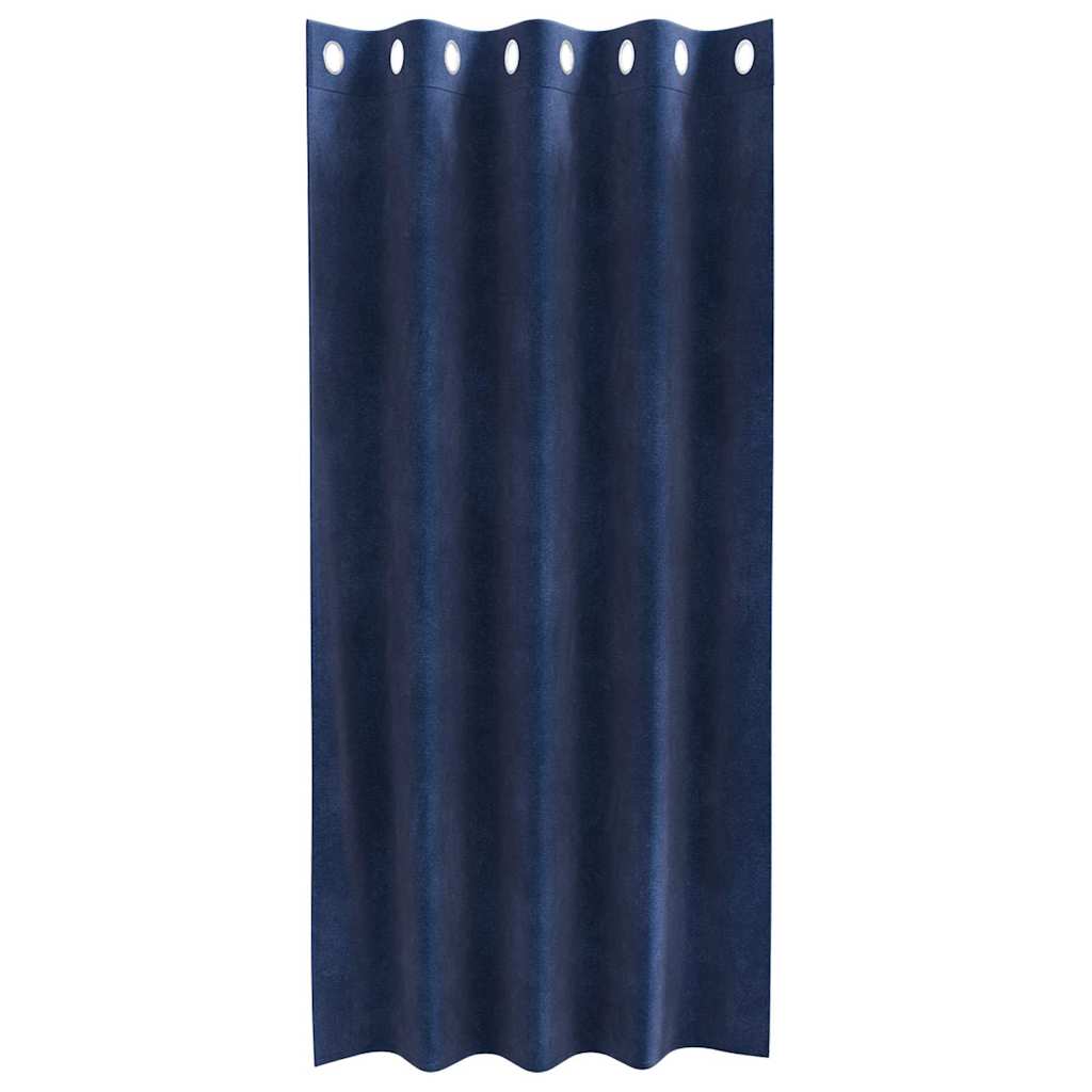 vidaXL Zasłony zaciemniające 2 pcs Ciemnoniebieski 140 x 175 cm