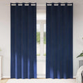 vidaXL Zasłony zaciemniające 2 pcs Ciemnoniebieski 140 x 245 cm