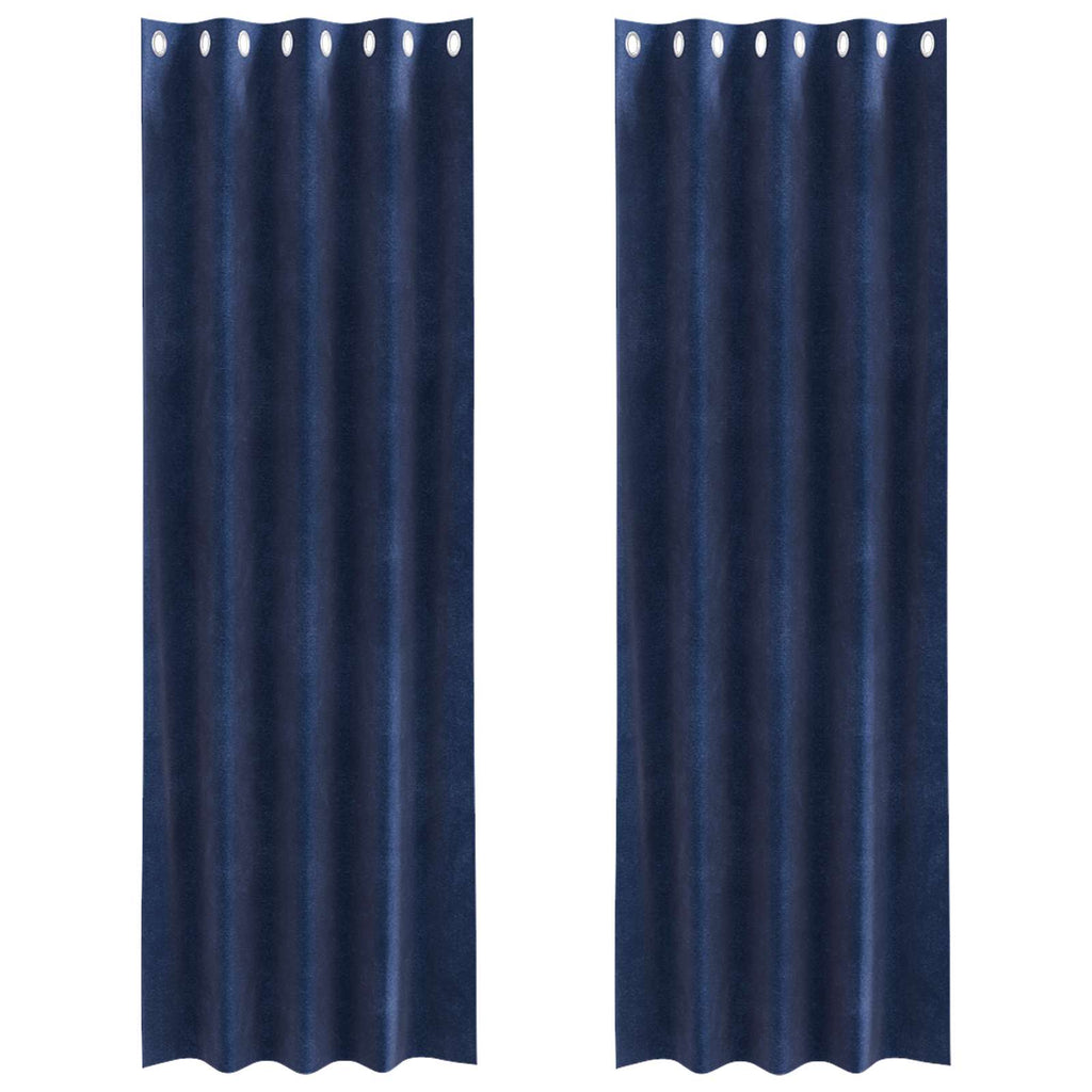 vidaXL Zasłony zaciemniające 2 pcs Ciemnoniebieski 140 x 260 cm