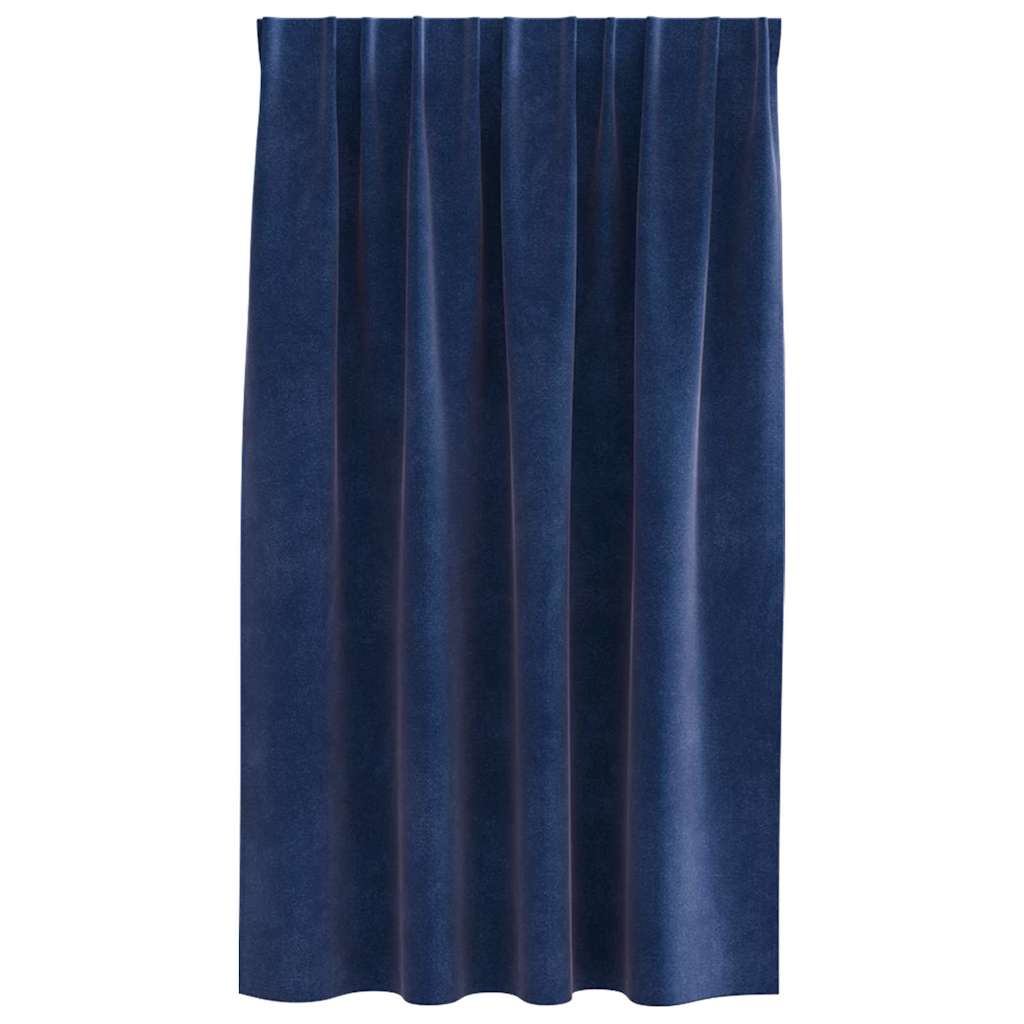vidaXL Zasłony zaciemniające 2 pcs Ciemnoniebieski 140 x 140 cm