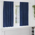 vidaXL Zasłony zaciemniające 2 pcs Ciemnoniebieski 140 x 175 cm