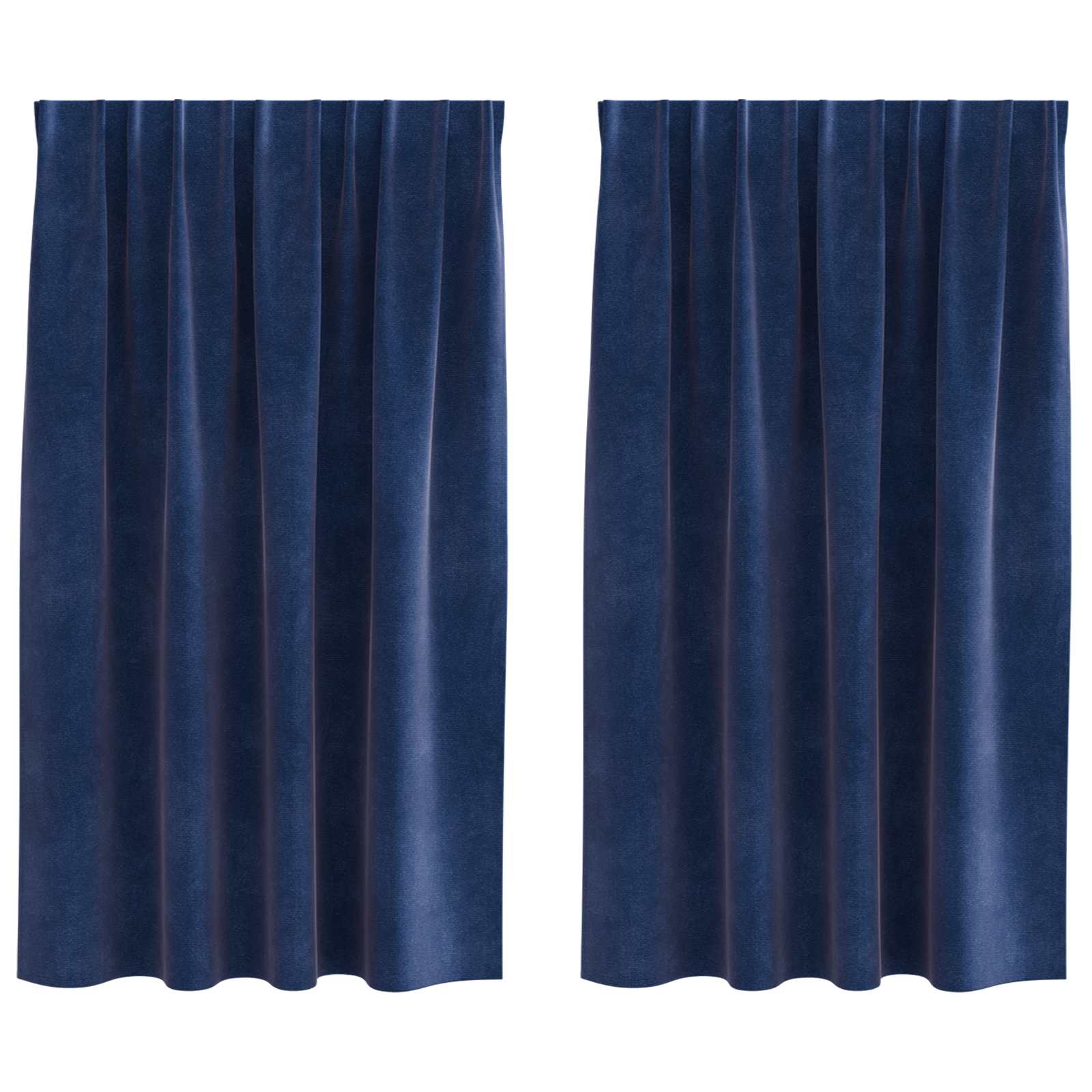 vidaXL Zasłony zaciemniające 2 pcs Ciemnoniebieski 140 x 175 cm